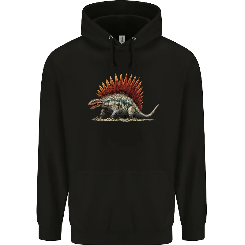 Closeout Sale Dimetrodon Dinosaur Mens 80% Cotton Hoodie