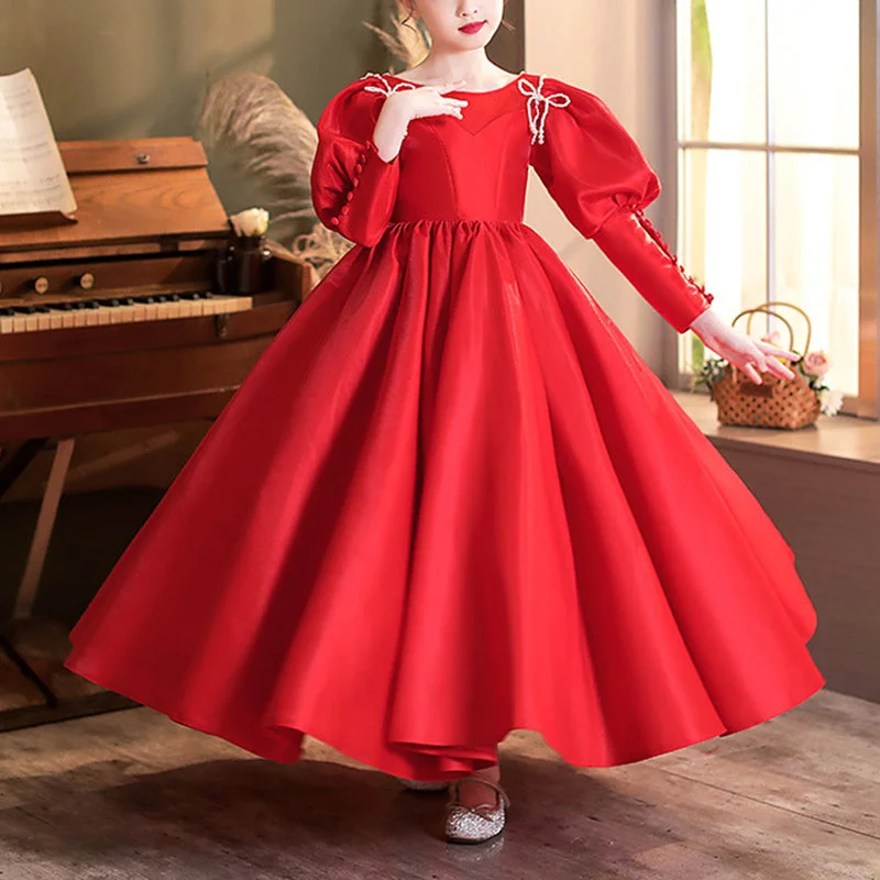 Limited Availability Girl Christmas Dress Toddler Ball Gowns Girl Red Bubble Long Sleeve Puffy Pageant Party Princess Dress Limited Availability Girl Christmas Dress Toddler Ball Gowns Girl Red Bubble Long Sleeve Puffy Pageant Party Princess Dress