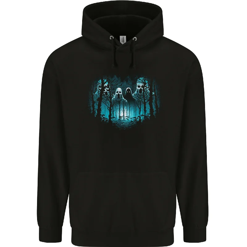 Discount Deals Ghosts in the Woods Halloween Spooky Spirits Mens 80% Cotton Hoodie