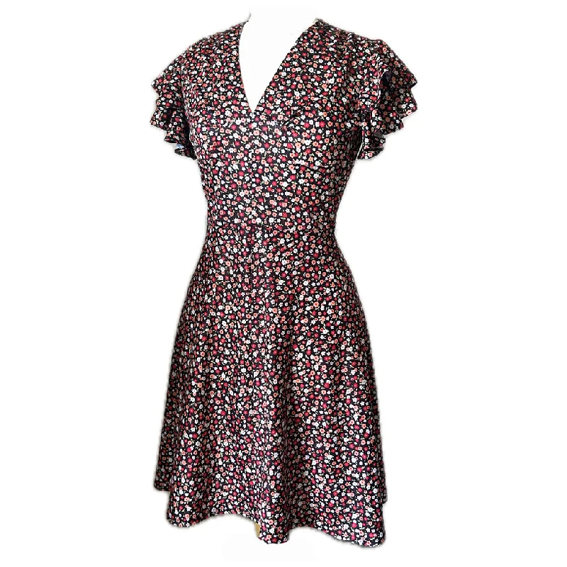 Unbeatable Prices Ditsy floral print vintage 1970s fluted sleeve day dress