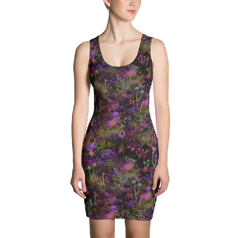 Sunset Shrooms Bodycon Dress