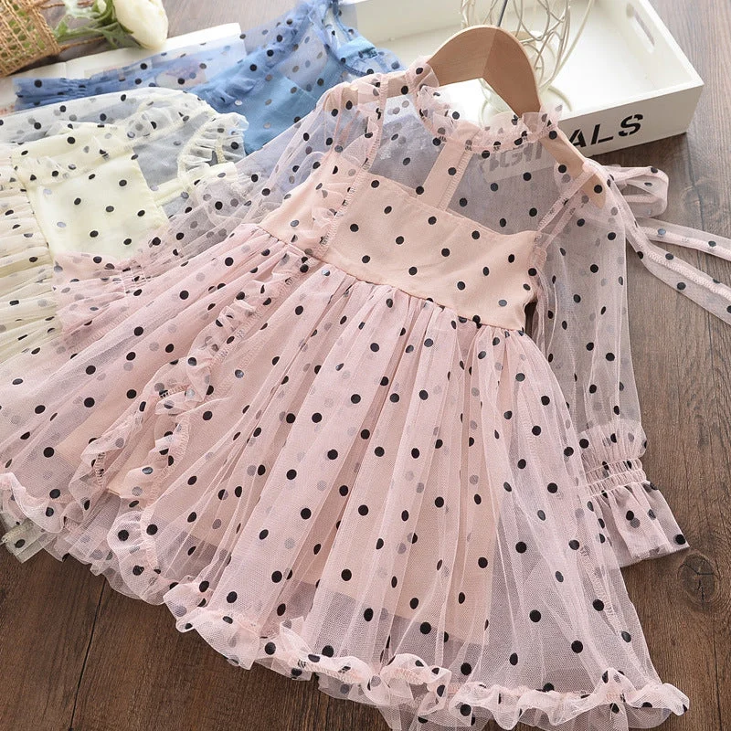 Bonus Savings Baby Girl Princess Dress Long Sleeve Polka Dot Girl Dress Birthday Party Dress Bonus Savings Baby Girl Princess Dress Long Sleeve Polka Dot Girl Dress Birthday Party Dress