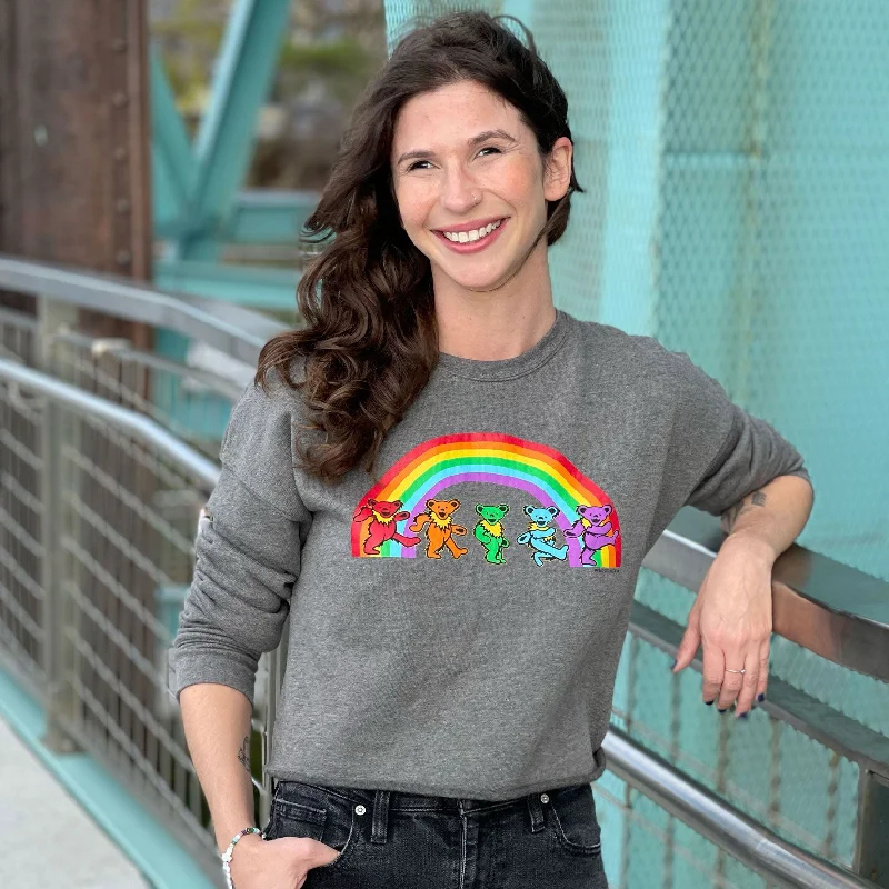 Instant Discount Grateful Dead Rainbow Bears Cropped Crew Sweatshirt