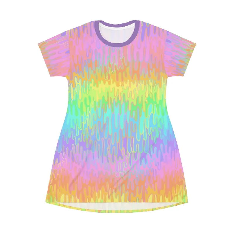 Rainbow Melt T-Shirt Dress