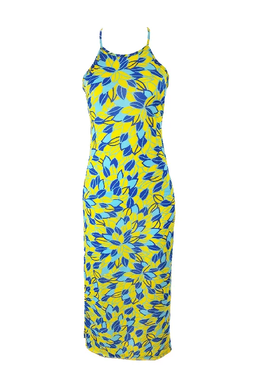 Don't Miss Fiorucci Vintage Womens Tropical Maxi Slip Dress