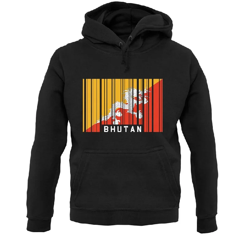 Epic Deals Bhutan Barcode Style Flag Unisex Hoodie