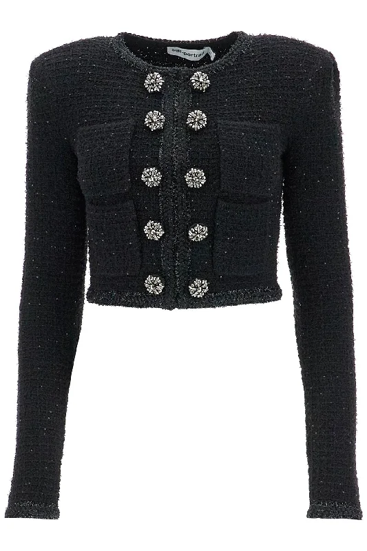 Short Jacket With Sequins  - Black