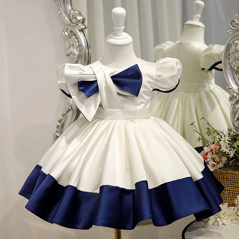 Online Only Baby Girl Dress Toddler Baptism Bow-knot First Communion  Princess Dress