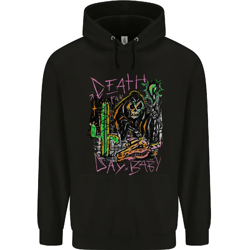 Savings Galore Death Day Halloween Grim Reaper Mens 80% Cotton Hoodie