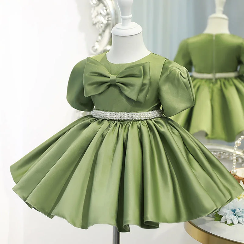 Savings Galore Baby Girl Pincess Dresses Girl Summer Green Bow Bed Birthday Party Dresses