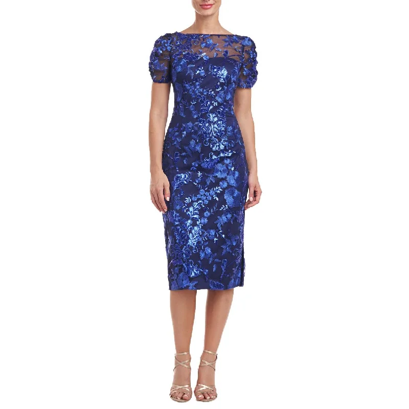 JS Collections Womens Sequin Embroidered Cocktail And Party Dress