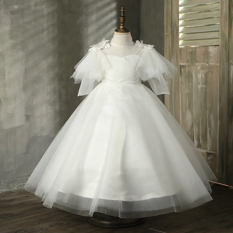 New Deals Little Girl First Communion Dress Girl Princess Dress White Puffy Baptism Communion Dress New Deals Little Girl First Communion Dress Girl Princess Dress White Puffy Baptism Communion Dress