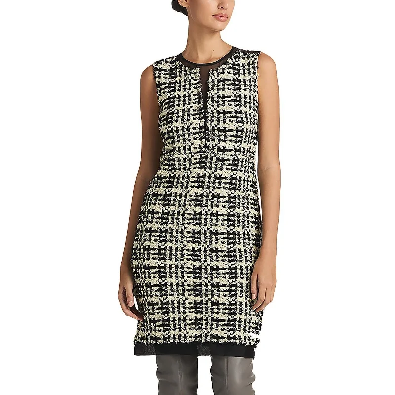 Instant Savings St. John Womens Wool Above Knee Fit & Flare Dress
