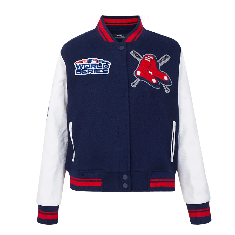 Blowout Sale CHAMARRA UNIVERSITARIA MLB BOSTON RED SOX MASH UP PARA MUJER