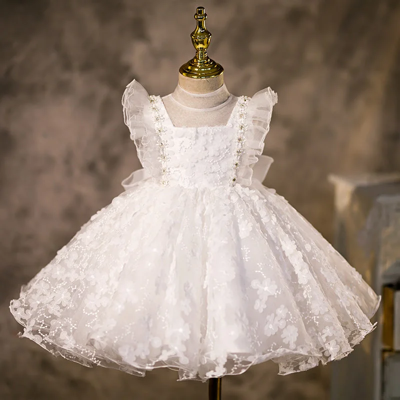 Seasonal Clearance Flower Girl Dresses Baby Girl Elegant Ruffle Puffy Formal Princess Dress First Communion Dress Seasonal Clearance Flower Girl Dresses Baby Girl Elegant Ruffle Puffy Formal Princess Dress First Communion Dress