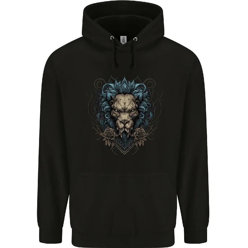 Buy More, Save More Devil Lion Skull Fantasy Demon Mens 80% Cotton Hoodie