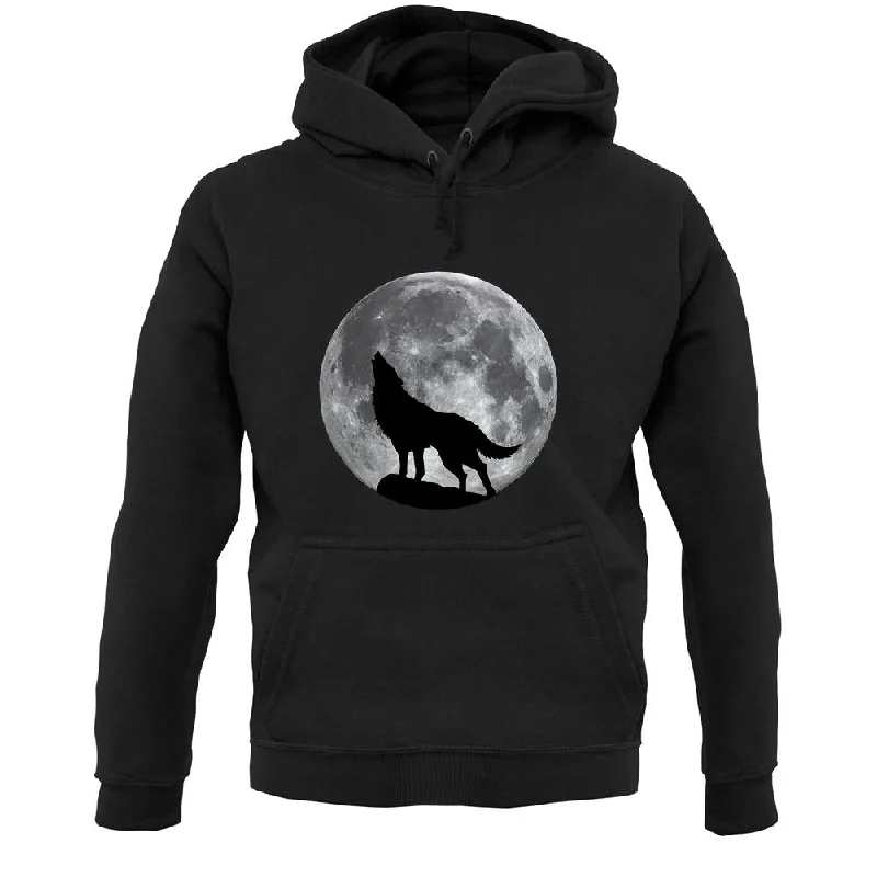 Deal Alert Wolf Moon Silhouette Unisex Hoodie