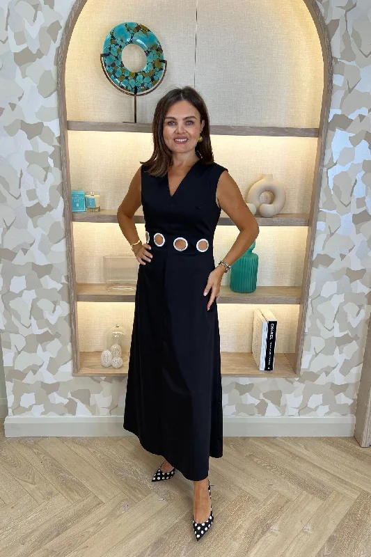 Buy Now Kayla Cut Out Waist Dress In Black