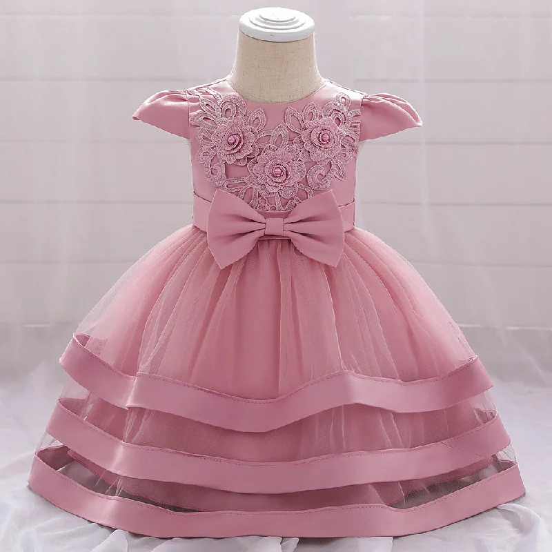 Don't Miss Infant Birthday Dresses Baby Girl Bow-knot Cake Formal Party Dress