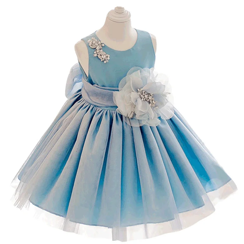 Discount Mania Flower Girl Dress Toddler Birthday Party Sweet Sleeveless Dress