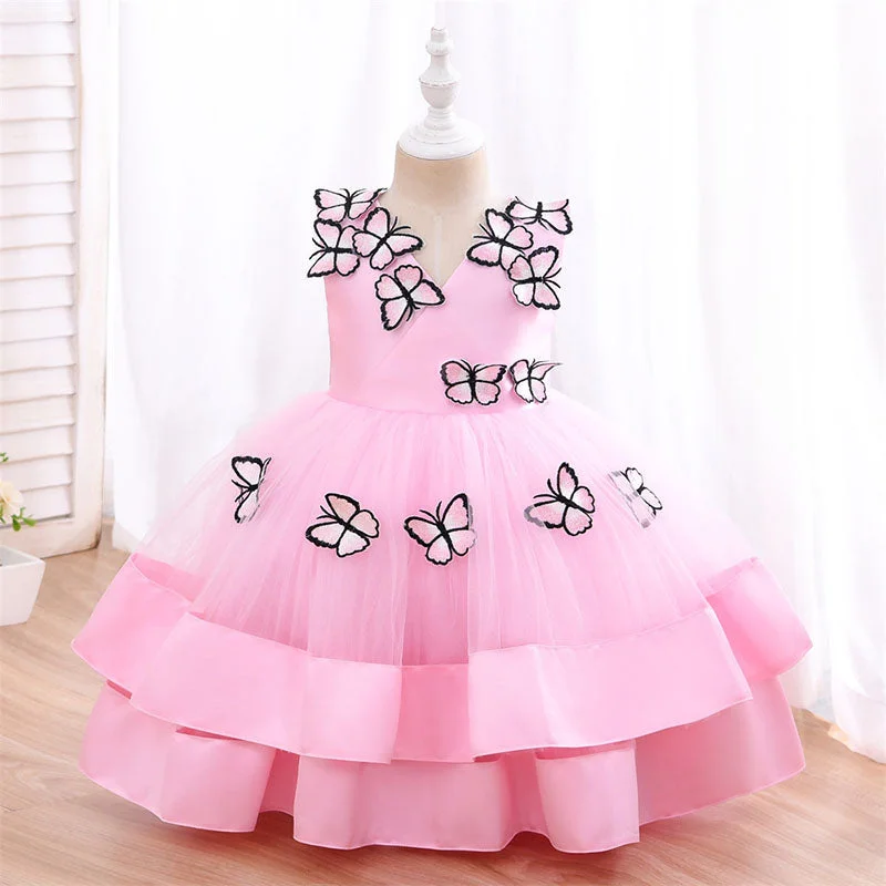 Year-End Sale Baby Girl Party Dresses Girl Formal Princess Butterfly Cake Sleeveless Dress Year-End Sale Baby Girl Party Dresses Girl Formal Princess Butterfly Cake Sleeveless Dress