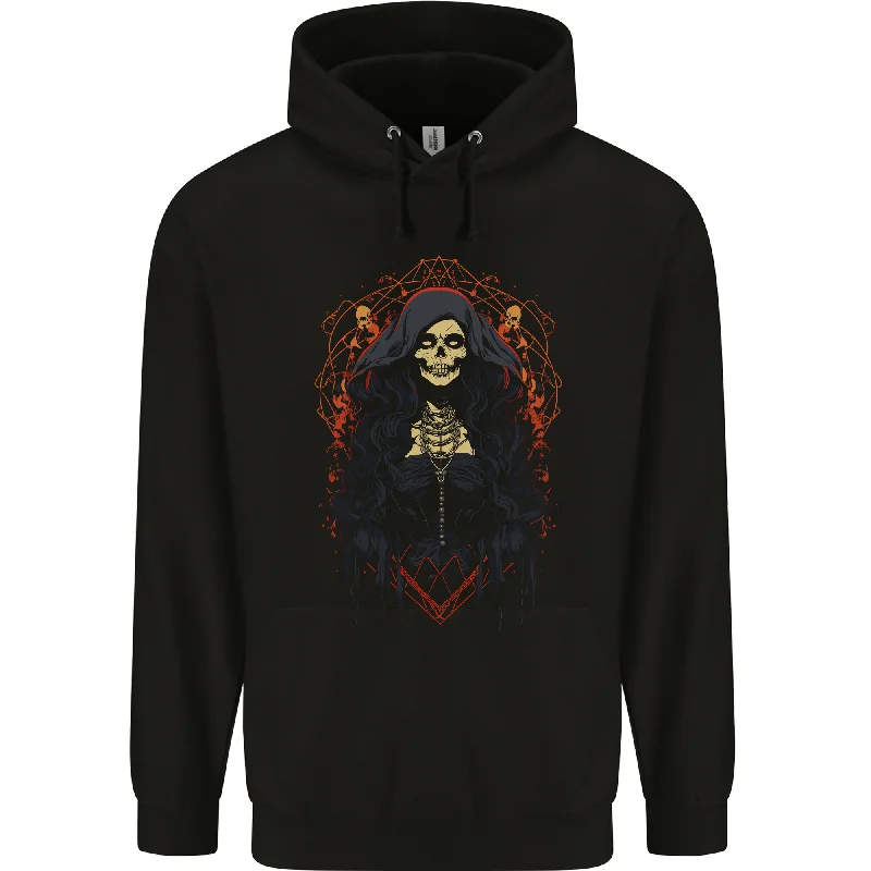 Reduced Prices Demonic Witch Halloween Mens 80% Cotton Hoodie
