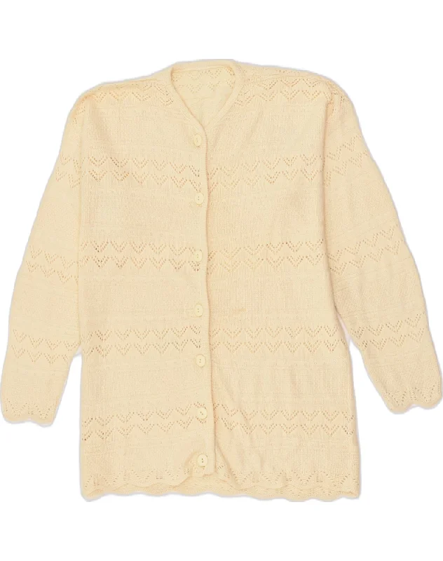 Discount Extravaganza VINTAGE Womens Cardigan Sweater UK 18 XL Off White