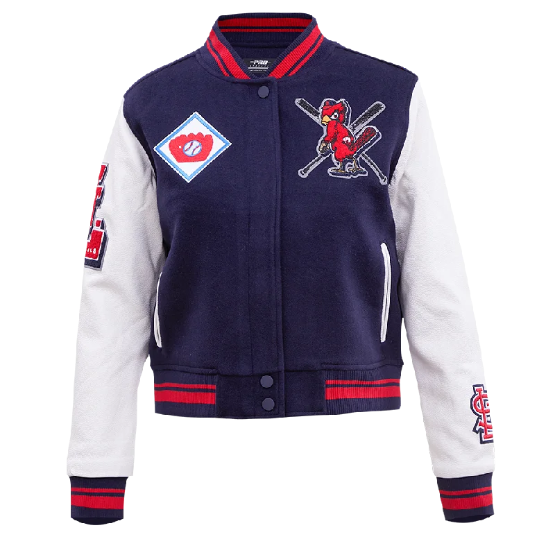 Price Drop CHAMARRA UNIVERSITARIA MLB ST. LOUIS CARDINALS MASH UP PARA MUJER