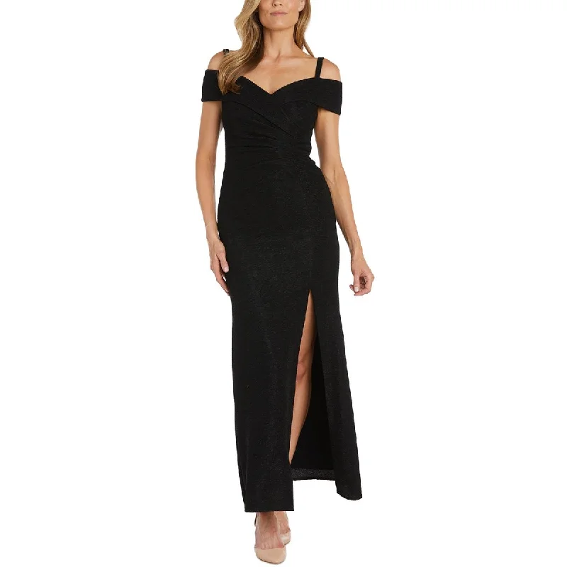 NW Nightway Womens Plus Shimmer Long Evening Dress