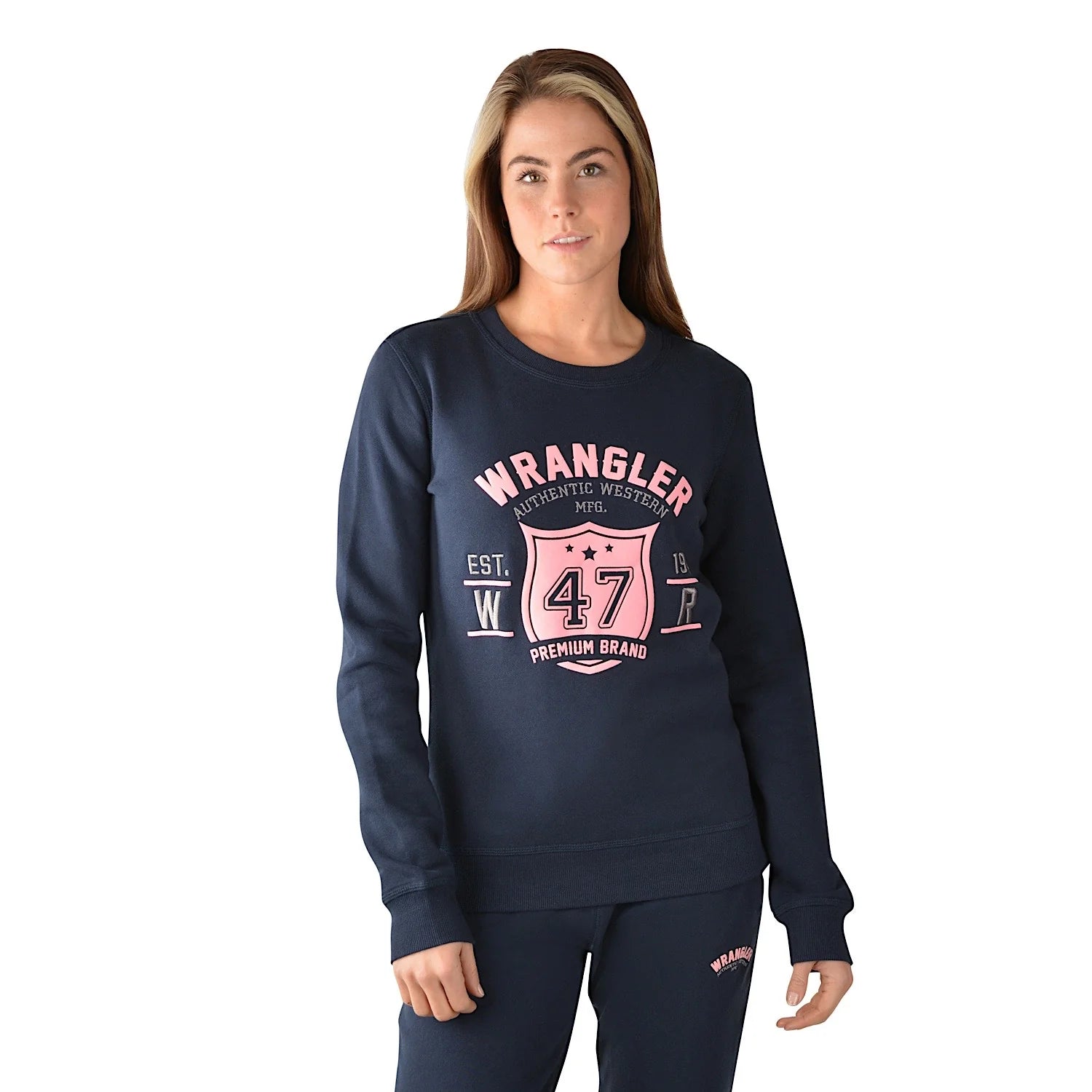 Wrangler Womens Ida Crew Neck Pull Over - Navy