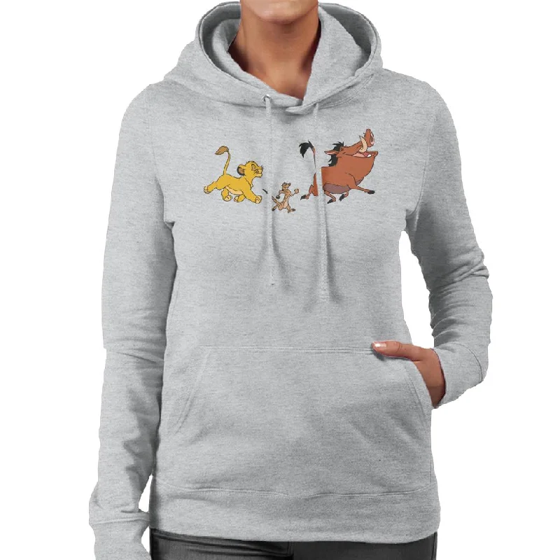 Price Buster Disney The Lion King Trio Timon Pumbaa And Simba Women's Hooded Sweatshirt