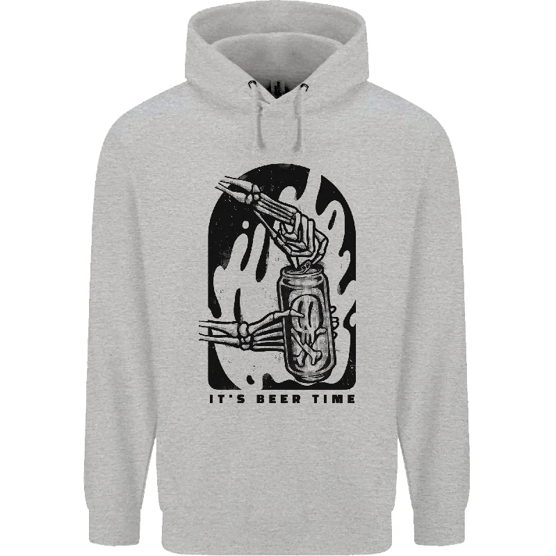 Customer Appreciation Sale It's Beer Time Skeleton Hand Skull Mens 80% Cotton Hoodie Customer Appreciation Sale It's Beer Time Skeleton Hand Skull Mens 80% Cotton Hoodie