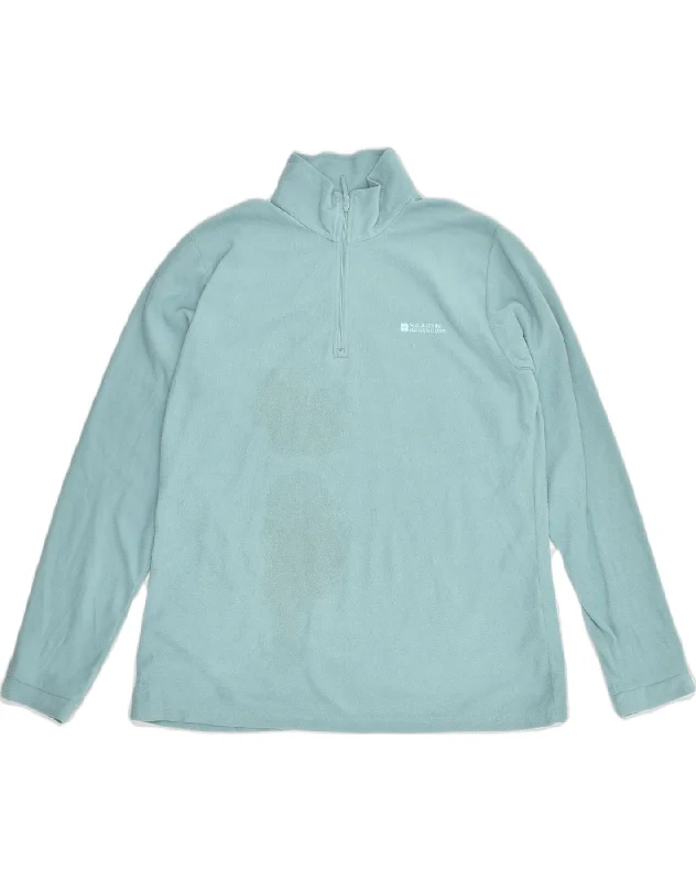 Major Savings MOUNTAIN WAREHOUSE Womens Zip Neck Fleece Jumper UK 18 XL  Blue Polyester