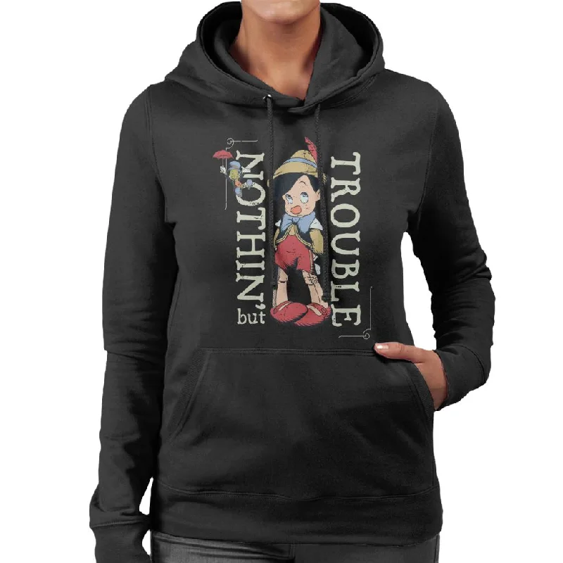 Online Exclusive Disney Pinocchio Nothing But Trouble Women's Hooded Sweatshirt