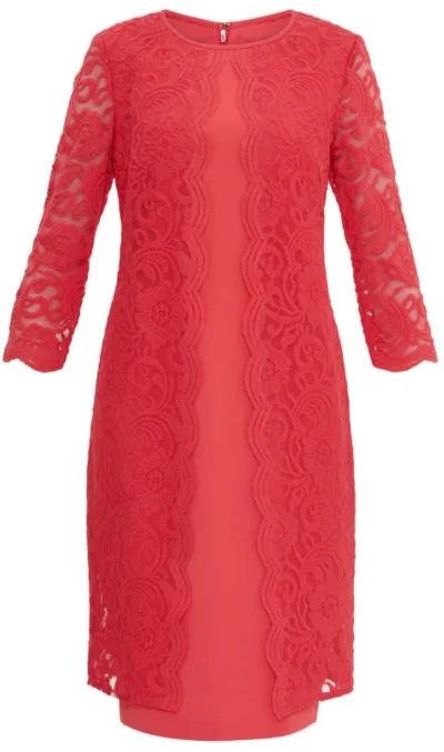 Lowest Price Clarabelle Lace Dress Red