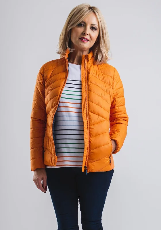 Exclusive Savings Barbour Womens Longshore Quilted Jacket, Orange