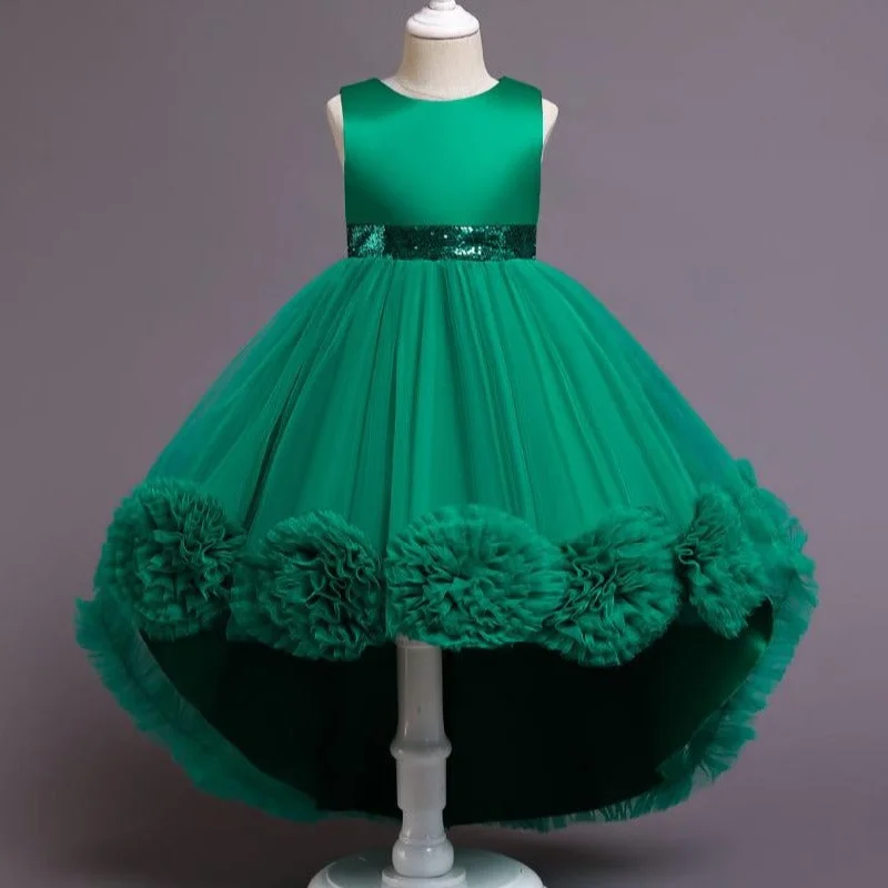 Today Only Baby Girl Easter Dress Birthday Party Dreamy Pom-pom Puffy Flower Girl Princess Pageant Dress