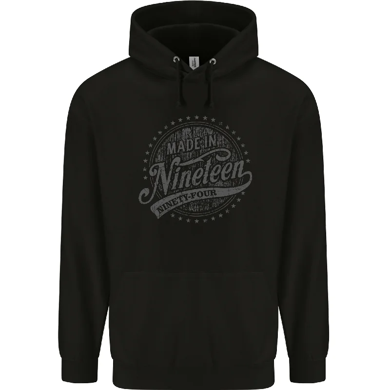 Epic Deals Distressed 30th Birthday Made In 1994 Mens 80% Cotton Hoodie Black