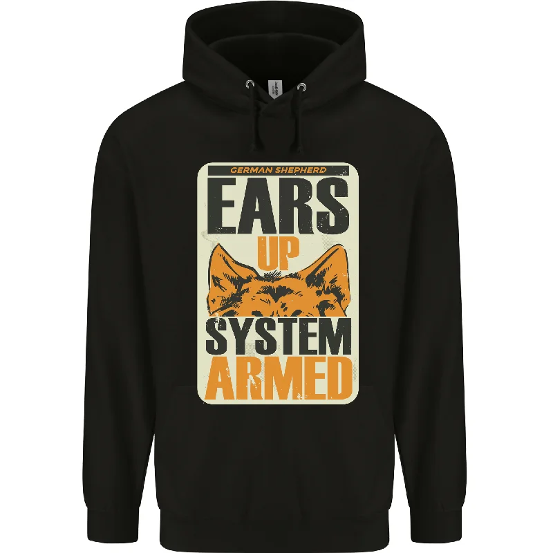 Deal Mania German Shepherd System Armed Mens 80% Cotton Hoodie