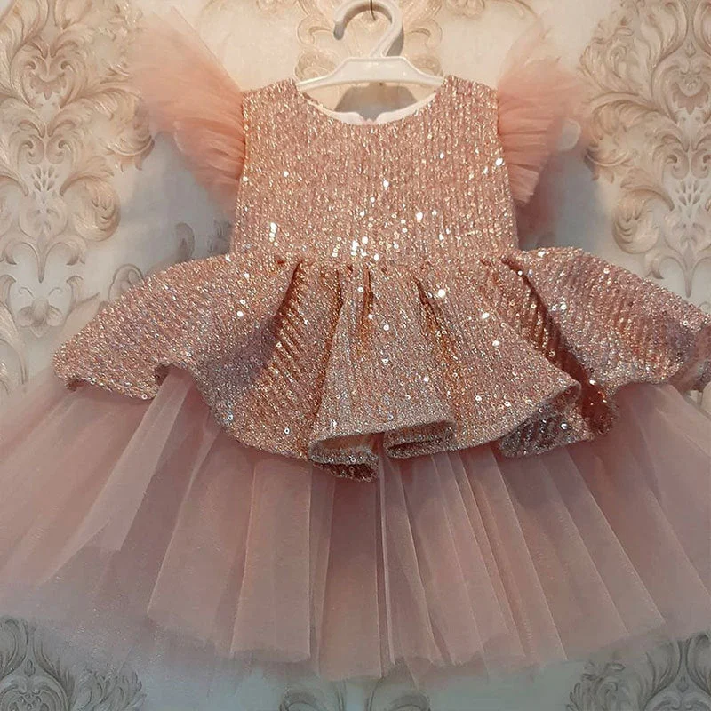 Deep Discounts Girl Summer Lace Sequins Princess Dress Toddler Christmas Party Dress