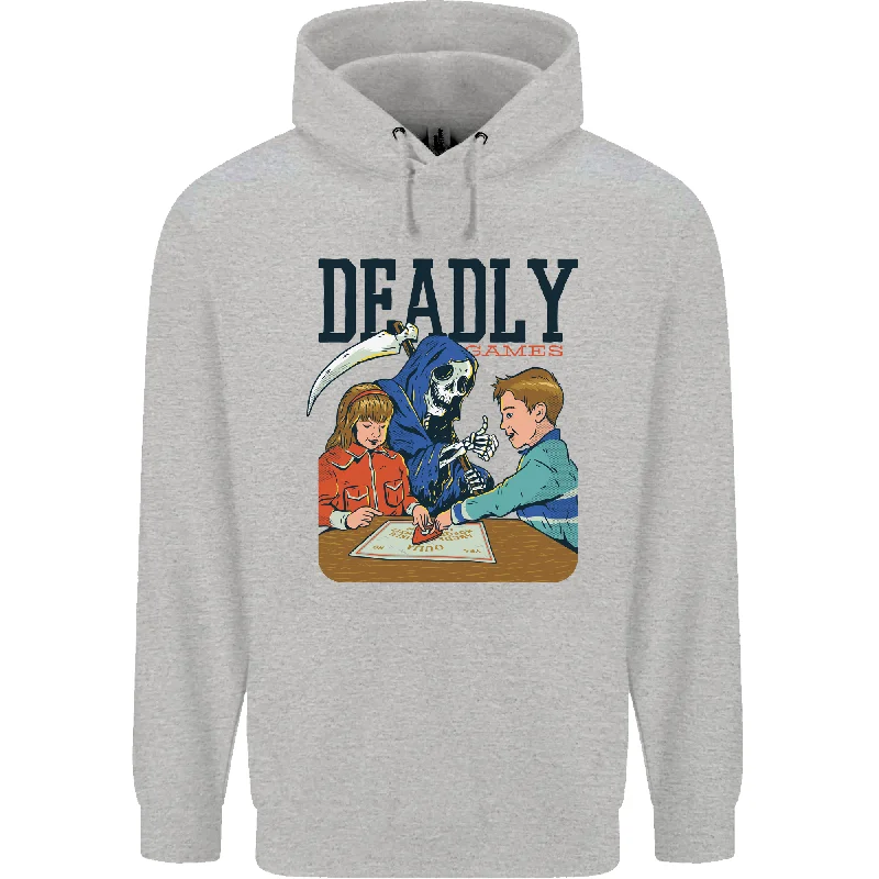 Fantastic Offers Deadly Games Ouija Board For Kids Grim Reaper Mens 80% Cotton Hoodie