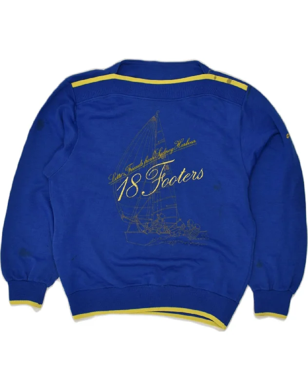 Act Fast LOTTO Womens Graphic Sweatshirt Jumper UK 14 Medium Blue