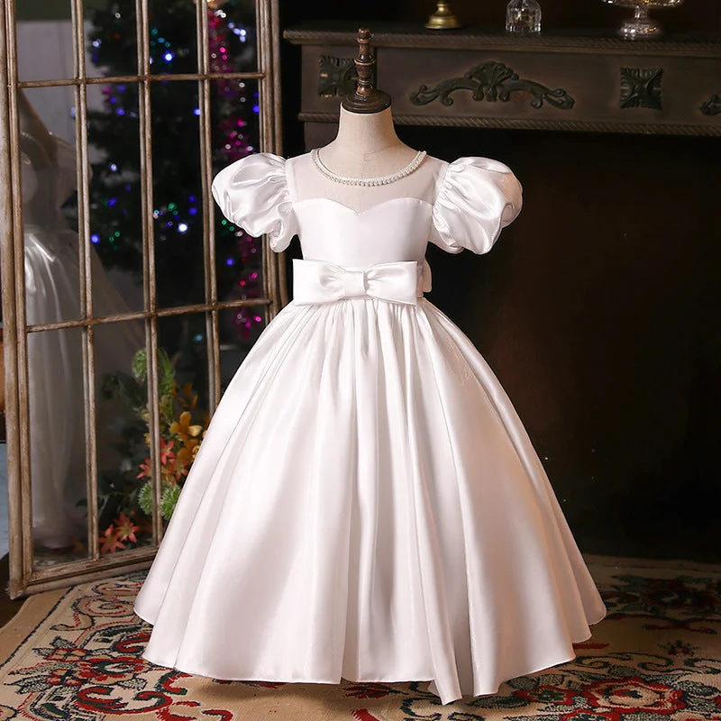 Crazy Deals Girl Pageant Princess Dresses Baby Girl Elegant Bow-knot Birthday Party Dresses