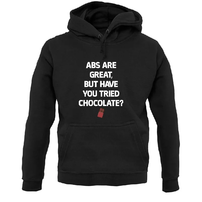 Discount Extravaganza Abs Are Great, Chocolate Unisex Hoodie