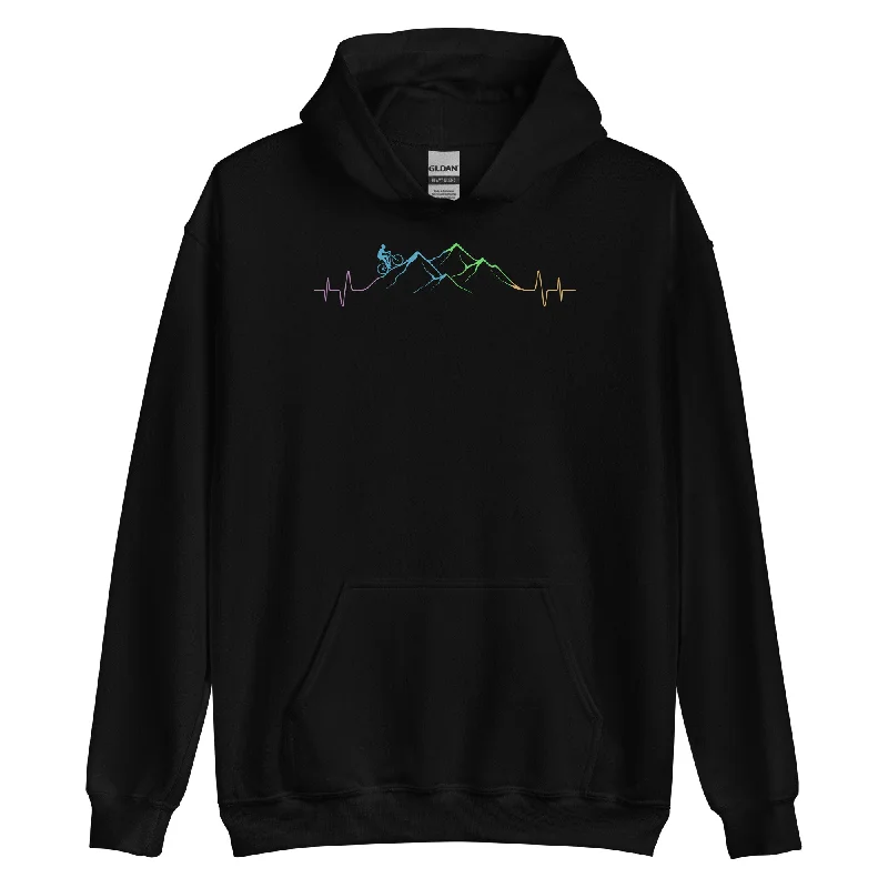 Final Sale Mountainbiker auf Berg - (M) - Unisex Hoodie