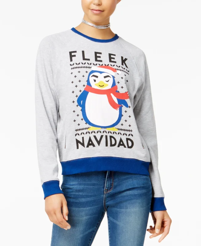 Deal Explosion Doe Juniors Fleek Navidad Raglan Sweatshirt