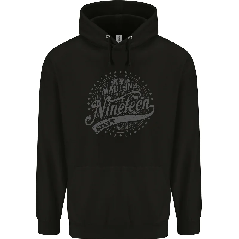 Extra Savings Distressed 64th Birthday Made In 1960 Mens 80% Cotton Hoodie Black