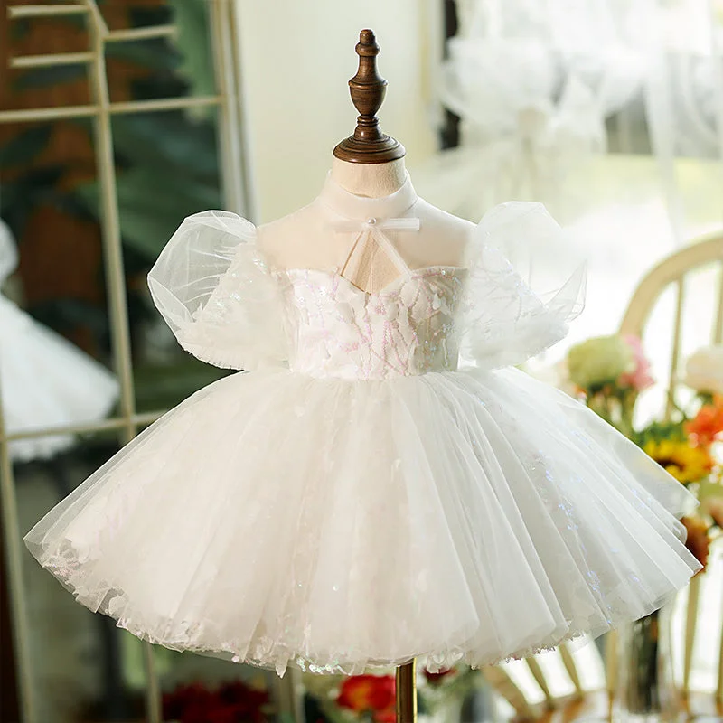 Savings Galore Baby Girl Dress Toddler Summer White Sequins Princess Party Christening Dress Savings Galore Baby Girl Dress Toddler Summer White Sequins Princess Party Christening Dress