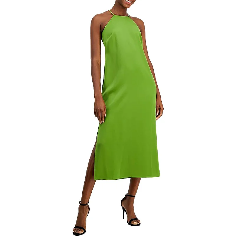 Price Cut Anne Klein Womens Slit Solid Slip Dress