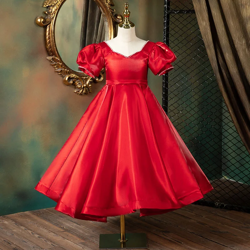 Bonus Savings Baby Girl Dress Little Girl Gorgeous Ball Gown Communion Puff Sleeves Princess Dress Bonus Savings Baby Girl Dress Little Girl Gorgeous Ball Gown Communion Puff Sleeves Princess Dress